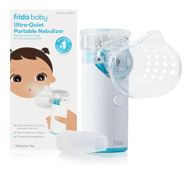 Frida Baby Nebulizer for Babies, Portable Nebulizer for Kids, Babies, Infants & Adults, UltraQuiet Handheld Nebulizer with Mask + Diffuser, Congestion + Flu Relief