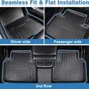 Joruoo-Floor Mats & Cargo Liner for 2015-2020 Chevy Suburban/GMC Yukon XL, 8 Seats with 2nd Row Bucket Seat, All Weather Car Mats Floor Liners Suburban Accessories