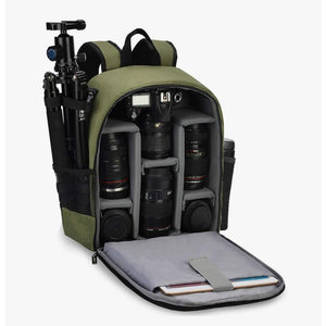 CADeN Camera Backpack Bag Professional for DSLR/SLR Mirrorless Camera Waterproof, Camera Case Compatible for Sony Canon Nikon Camera and Lens Tripod Accessories Green