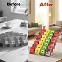 7 Tier Tea Bag Organizer Holder, Versatile Acrylic Tea Packets Storage Box Container Display Stand Rack for Counter Cabinet Countertop Kitchen Office Graded Cards