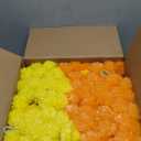 Giegxin Pack of 15 Marigold Garland for Decoration 5 ft Long Strands Faux Artificial Marigold Flowers Diwali Indian Wedding Party Mantle Decor for Da De Muertos Pooja Religious Pongal (Yellow, Orange)