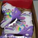 SULIFEEL Rainbow Unicorn Inline Skates for Girls Boys 4 Size Adjustable Light up Wheels Skates for Kids Beginner (Medium - Big Kid)