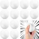 Civaner 12 Pcs Mini Volleyball Stress Balls Bulk 2.36 Inch Volleyball Team Gifts Party Favor Goodie Bag Stuffers Small Foam Sports Balls Throw to Crowd for Kids Stress Relief Games Toys (White)