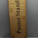 Display Stand Sign Holder,Heavy Duty Adjustable Pedestal Sign Stand Up to 75 inch,Double-Sided for Board & Foam Sign,Sign Stand with Base,Fit Wedding,Restaurant or Business(Poster not Included)