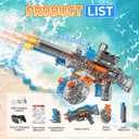 Electric Water Gun for Adults Kids, Automatic Squirt Guns LED Light, 6.7 x 2.6 x 4.9 inches