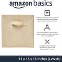 Amazon Basics Collapsible Fabric Storage Cube Bins Organizer with Handles for Organization and Organizing Solution, 13"x13"x13", Beige, 6-Pack