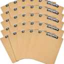 Amazon Basics Hardboard Office Clipboard, Letter Size, 9" x 12.5", Brown, 30-Pack
