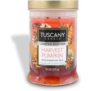 Tuscany Candle Harvest Pumpkin: Nutmeg & Clove Scented Fall Candle, 18 oz