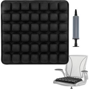 Kimburg 3D Inflatable Seat Cushion, Pressure Relief Design, Protect Lumbar Spine, Portable Travel Seat Cushion Wheelchair Pad for Car Seat, Office Chair, Wheelchair, Stadium (Basic Version)