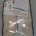 Heavy Natural Linen 100% Light Blocking Curtains & Drapes 96 Inches Long 2 Panels Set for Bedroom, Neutral Pinch Pleated Black Out Thermal Warm Beige Curtain for Summer Heat Energy Efficient 40W x 96L