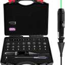 Professional Laser Bore Sight Kit, Green Bore Sighter with 32 Adapters fit .17 to 12GA Calibers, Powerful Support for Hunting