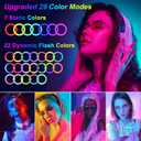 STALLY 12.3" Ring Light with Stand 75" Tall and 2 Phone Holder, Ring Light Tripod for iPhone with 3 CCT Mode & 29 Color Modes, Remote Shutter, Desk Tripod, Great for Live Stream/Makeup/YouTube/TikTok