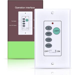 New Universal Ceiling Fan Wall Control 3 Speed Wall Mounted Fan Control Full Range Dimmer UC-9050T CHQ9051T