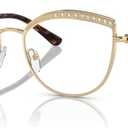 Michael Kors MK3072 Napier Prescription Eyewear Frames, Light Gold/Crystal Insert/Demo Lens, 54 mm