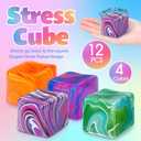 2 x 12 Pack Stress Cube Bulk mini Ice Cube Stress Balls Anxiety Relief Soft Squeeze Sensory Balls for Party Favors Prizes Goodie Bag Stuffers Party