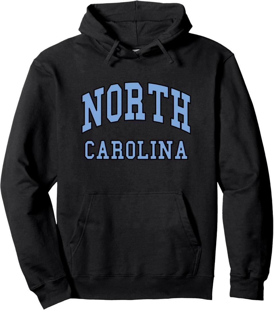 NORTH CAROLINA - Throwback Design - Classic Pullover Hoodie (S, Black)