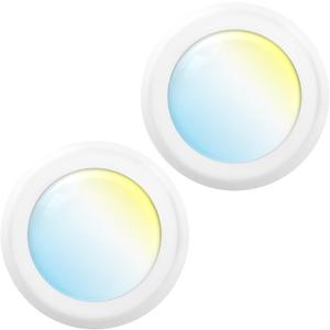 Sunco 5/6 Inch LED Disk Lights, Flush Mount Disc Recessed Ceiling Can Lighting, 850 LM, Selectable CCT 3000K/4000K/5000K/6000K/6500K, Dimmable, 12W=65W, Damp Rated ETL 2 Pack