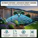 2Pack Upgraded Ultrasonic Deer Repellent for Plants Solar Animal Repellent Outdoor with Motion Sensor for Rabbit Cat Deterrent Raccoon Squirrel Fortress Pro Keep Pests Out of Yard Farm