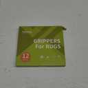 Rabenda 12 Pcs Rug Tape, Non Slip Rug Pads Grippers for Hardwood Floors and Tiles, Reusable Carpet Tape for Area Rugs, Double-Sided Adhesive Rug Stickers Keep Corners Flat (Black)