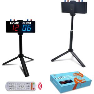YZ Battery Powered Scoreboard Clock Timer with Buttons, Portable Digital Scoreboard with Remote, Electronic Scoreboard with Stand, Cornhole Score Keeper for Outdoor Yard Games/Shuffleboard/Pickleball