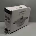 7-QT Shabu Shabu Hot Pot with Divider Double Flavor Divided Stockpot with Glass Lid Dual Sided Soup Cookware for Induction Cooktop Gas Stove Hot Burner