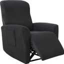 FUANGUI Recliner Chair Covers 4-Pieces Small Recliner Cover for Recliner Chair, Non Slip Covers Washable Lazy Boy Recliner Slipcovers/Furniture Protector for Kids, Dog, Living Room, 01