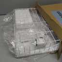 BULIJUJU Small Dish Drying Rack, Space Saving Dish Racks for Kitchen Counter, Kitchen Organizer Dish Drainer with Cutlery Holder for Spoons and Forks, 11''W x 15''L, White