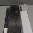 Wireless Keyboard and Mouse Backlit - Typewriter Keyboard with Magnetic Wrist Rest, Retro Round Keycaps, Light Up Letters, 2.4GHz Cordless Combo for Mac, Windows, PC, Laptop, Trueque [Upgraded] (Black)