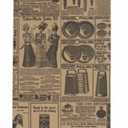 50 Qty 6x9 Newspaper print Paper Kraft Bags,Vintage style Newsprint Favor Craft Bag