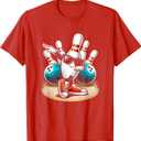 2 Pins And Ball T-Shirt (Red, XS)