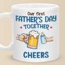 Pawfect House Christmas Mugs For New Dad, Christmas Birthday Gift For Men, Papa, First Time Dad Gifts, Our First Father's Day Togther Cheers, 11 Oz Funny Coffee Mug For New Daddy, Papa To Be Gift (MG-TV0587)