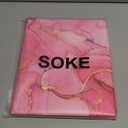 Soke Keyboard Case for iPad Pro 13 Inch (M5 2025/M4 2024), 7-Color Backlit Detachable Bluetooth Keyboard, Folio Stand TPU Back Cover with Pencil Holder for iPad Pro 13", Red Marble