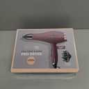 INFINITI PRO by CONAIR Hair Dryer, 1875W Blow Dryer with Diffuser and Concentrator Attachments, AC Motor with Ceramic Technology, 3 Heat & 2 Speed Settings, Plum 