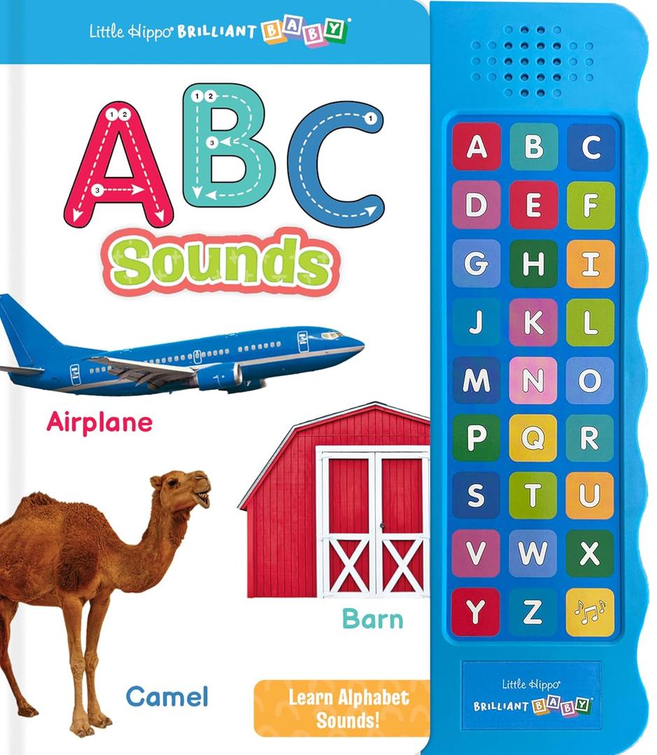 Little Hippo Books Listen and Learn ABC Book | Preschool Educational Sound Books for Kids | Brilliant Baby Educational Books & Kids Books | Alphabet ABCs Book with Sounds