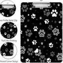 Fashion A4 Clipboard, Standard Letter Size 9" x 12.5", Decorative Wooden Clipboard with Low Profile Metal Clip for Office, School, Teachers, Cute Dog Paw