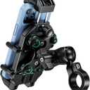 BRCOVAN Anti-Theft Motorcycle Phone Mount Holder with Vibration Dampener & High-Speed Secure Lock, Adjustable Size Handlebar Cellphone Cradle for Bike Bicycle Scooter ATV, Fit 5.4-7.2'' Smartphone