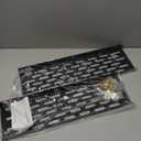 Kerisgo Floating Shelves for Wall Wall Mounted Floating Book Shelf Set of 2, 16.93'' Metal Wall Shelves with 4 Magnetic Hooks, Floating Shelf for Bedroom Decor, Kitchen, Bathroom, Living Room(Black)