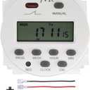 12V Timer Switch - Programmable, DC/AC/Solar Battery Powered | 12 Volt JVR Timer Relay