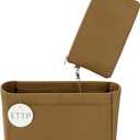 Purse Organizer Insert For Handbags, Tote Bag Organizer Insert, Handbag Organizer For Tote & Handbags, Compatible with Neverful Speedy and More (Medium, Lighting Coffee)
