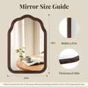 24x36 Inch Wood Arch Rustic Bathroom Mirror for Wall
Black Walnut Solid Wood Frame , Tempered Glass, Wavy Wall Decor, 2 Pre-Installed D-Ring Hooks for Entryway