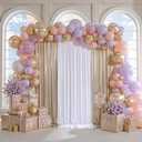 10x10ft Thick Champagne Glitter Backdrop Curtain Panels for Parties, Wrinkle Free Sequin Sparking Photo Backdrop Drapes, 2 Panels 5x10ft Shimmer Back Drop Cloth for Wedding Birthday Photography