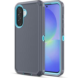 Jiunai for Samsung Galaxy A56 Case Rugged Port Cover Heavy Duty Shockproof Dust Proof Charge Dual Layer Hybrid Drop Protection Phone Case for Samsung Galaxy A56 5G 6.7'' 2025 Men Women Grey