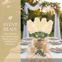 4pcs Champagne Hydrangea Artificial Flower, 33.5" Long Stem Real Touch Conical Fake Hydrangea Silk Flowers , For High Vase Flower Arrangements Decoration, Family Farmhouse, Hotel Decor (Champagne)