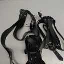 2 PCS Leather Harness for Women Set, Adjustable Black Punk Body Harness Belts Goth for Halloween Cosplay Party (Black)