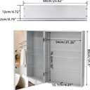 24"x 32"Bathroom Medicine Cabinet,Double-Sided Mirror Door
Silver Aluminium Frame,Lightweight,Sturdy and Attractive,Simple Wall-Mounted,Adjustable Shelves,Tempered Glass