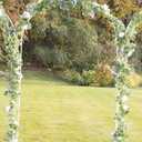 Metal Pergola Arbor Arch for Outdoors | 7.9 Feet High x 4.6 Feet Wide, Easy to Assemble | Perfect Backyard, Garden, Bridal Party & Wedding Decoration | 1 Pack | White