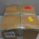 Heakrit C Shaped Side End Table, Round Glass Side Table Nightstand for Small Spaces, Small Round Drink Snack Accent Martini Table for Living Room Bedroom (Black)