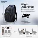 Swissdigital Design Laptop Backpack with USB Charging Port, Travel Backpack Fits 15.6 inches Computer, 31L College School Backpack for Men, Blue/Black | SD803-12, Standard