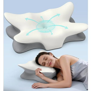 Cervical Neck Pillow for Pain Relief, Ergonomic Side Sleeper Pillow Cooling Memory Foam Pillows for Sleeping, Contour Pillow Orthopedic Bed Pillow for Back Stomach Sleepers