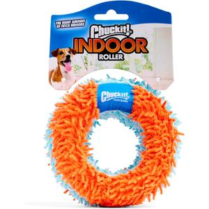 Chuckit! Indoor Fetch Roller Toy for Dogs - Interactive Dog Toys for Boredom, Orange and Blue (4.7 Inches (1 Pack))